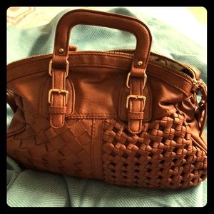 Cognac Satchel Bag